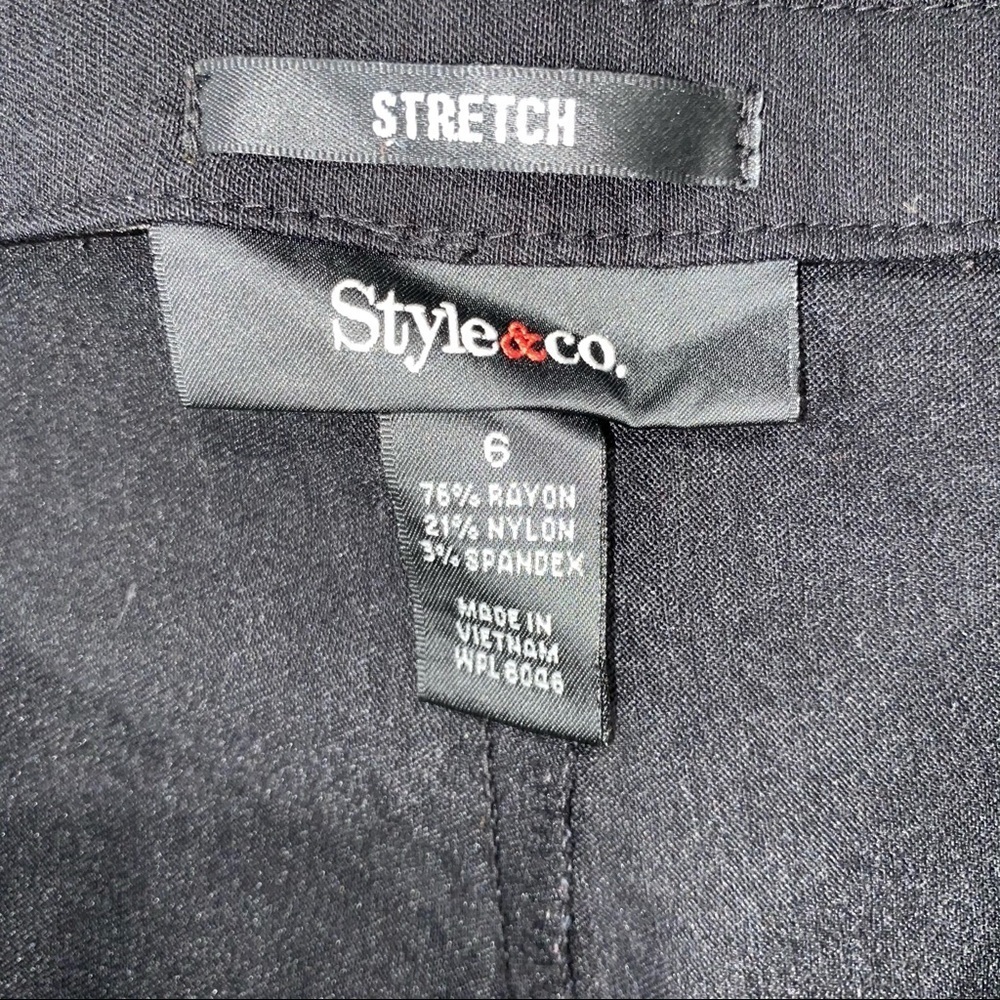 Style & Co Black Ankle Length Pants Size 6 - Picture 4 of 5